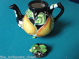 Jeanette McCall  pear TEAPOT -- ICING ON THE CAKE - RETIRED NIB original - $74.25