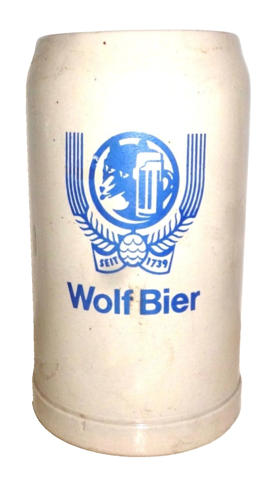 Wolf +2009 Fuchsstadt Wurzburg 1L Masskrug German Beer Stein - $19.95