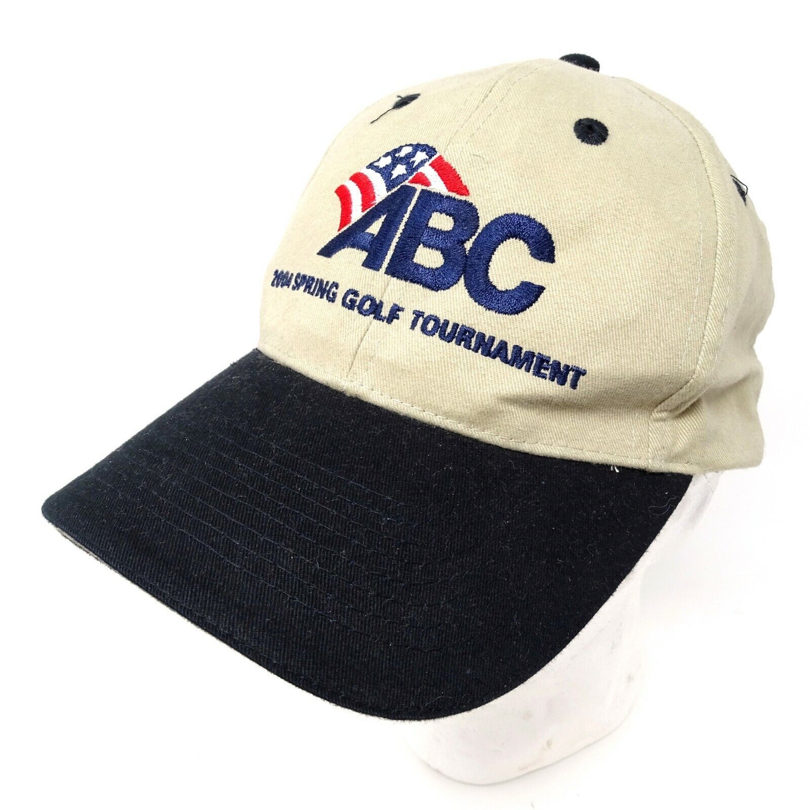 ABC 2004 Spring Golf Tournament Hat Ball Cap Beige Adjustable Strapback Otto - $9.47