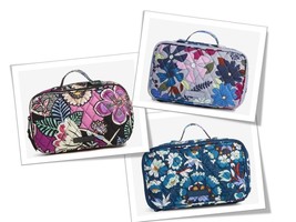 Vera Bradley Brush Blush Cosmetic Large Makeup Cases Choice Color Mfg $75 NWT - £27.73 GBP