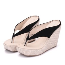 Crystal Queen Fashion Summer Style Women Sandals High Heels Flip Flops Beach Wed - £27.41 GBP