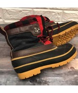 Western Chief BUFFALO PLAID Rain/Snow Boots THINSULATE Suede Red/Black K... - $32.59