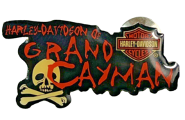 HARLEY DAVIDSON DEALER / DEALERSHIP PIN H-D of GRAND CAYMAN SKULL - $221.44 MXN