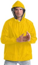 Yellow Detachable Face Shield Cover Protective Jacket Hat Hoodie Size Medium - £16.60 GBP