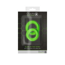 Ouch! 2 Pcs Cock Ring Set Glow In The Dark - £16.49 GBP