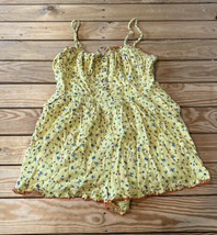 Urban Outfitters NWT $69 Women’s Floral romper size L Yellow Sf2 - £23.66 GBP