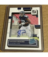 2022 Panini Donruss Rated Rookie Auto Hassan Haskins #342 Titans Autogra... - $7.70