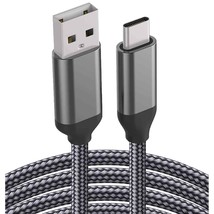 15Ft Usb Type C Charger Cable,Extra Long,Nylon,Fast Charging Cord For Sa... - £13.31 GBP