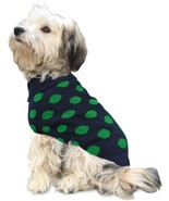 Fashion Pet Contrast Dot Dog Sweater Green Small - £41.68 GBP
