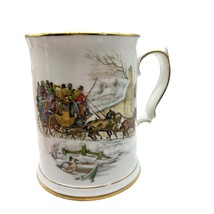 Vintage Royal Grafton Fine Bone China Mug Beer Mug Stagecoach Winter Made in Eng - £18.45 GBP