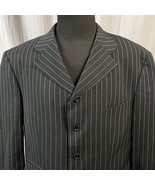 Ermenegildo Zegna Zanetti Super 100&#39;s Lana Spilla Righe Uomo 40L Giacca ... - $93.46 CAD