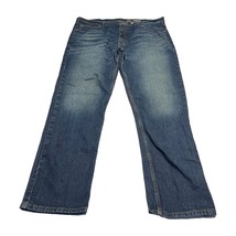 George Jeans Men&#39;s 42 X 32 Blue Denim Stretch Mid-Rise Straight Leg 5-Pockets - £15.07 GBP