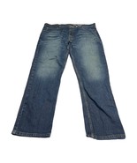 George Jeans Men&#39;s 42 X 32 Blue Denim Stretch Mid-Rise Straight Leg 5-Po... - £14.27 GBP