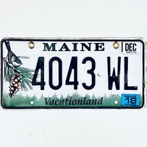 2018 United States Maine Vacationland Passsenger License Plate 4043 WL - £14.68 GBP