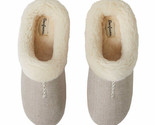 Dearfoams Women&#39;s Size Large (9/10), Memory Foam Faux Fur Slippers, Beige  - $16.99