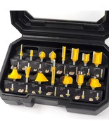 Mna Router Bits Set 15 Pieces 1/4 Inch, Router Bits Kit, Diyer, Carrying... - £28.01 GBP