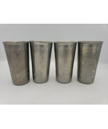 Vintage Mid Century Modern Aluminum Tumblers Drinking Cups Set of 4 MCM ... - €16,10 EUR