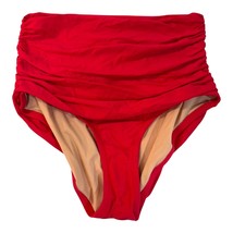 J. CREW RUCHED High Waist BIKINI BOTTOM Bright Cerise RED XS SWIMSUIT Ba... - $32.59 CAD