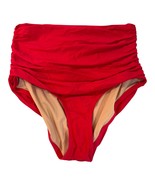 J. CREW RUCHED High Waist BIKINI BOTTOM Bright Cerise RED XS SWIMSUIT Ba... - $449.76 MXN