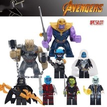 8pcs/set Avengers Infinity War Thanos Black Order Cull Obsidian Minifigures  - £15.78 GBP