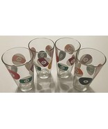 Set of 4 Libbey Billiard Pool Game Highball Drinkware Clear Glass Tumble... - £18.38 GBP