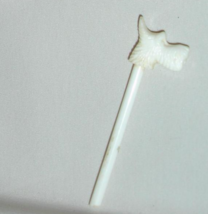 Vintage Barbie Skipper Kelly doll accessory white dog head cane walking ... - $7.99