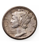 1927-D 10C Mercury Dime En Extra Fin XF État , Au En Usure, Mince Rayures - $1,588.66 MXN
