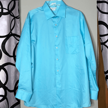 Van Heusen, lux sateen regular fit long sleeve button down shirt, size 1... - $16.66