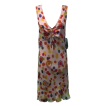 New York City Design Co Womens Tropical Sunset Dress Pink Polka Dot Line... - £21.20 GBP