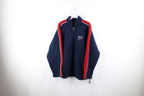 Vintage Roots Athletics Mens M Spell Out Half Zip Fleece Pullover Sweate... - $29.65