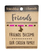 Friends Become Our Chosen Family Friendship Glass Beads Bracelet - $12.17 CAD