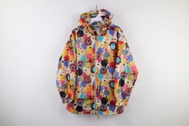 Vtg 90s Everlast Womens M Spell Out Abstract Rainbow Hooded Windbreaker ... - £54.67 GBP