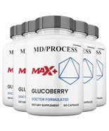 5 Pack Glucoberry Max Blood Support Capsules Advanced Formula with Antio... - $119.90