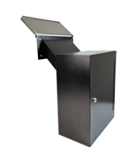 OPEN BOX Rainproof Through the Wall Locking Mailbox with 10'' Adjustable Chute - $113.99