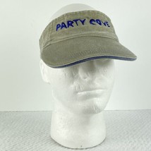 Party Cove Mens Visor Cap Hat Distressed Vacation Boating Water Gray Strapback - $9.99