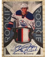 Connor McDavid 2015 Rookie The Cup Printed Patch Autograph Facsimile RP Card - $3.25