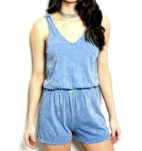 Honey Punch Romper Size Small Blue Soft Feel Distressed look NEW - $10.99