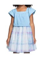 Calvin Klein Girl’s Size 5 Blue Light Wash Denim Short Sleeve Dress NWT - $13.49