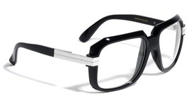 Dweebzilla Gazelle Emcee Oversized Square Sunglasses w/Clear Lenses (Bla... - £10.80 GBP