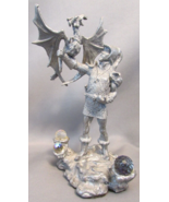 RARE 1984 HEROES CRYSTALLITE Dragon Pewter Figurine Holding Baby Dragon ... - £39.32 GBP