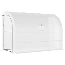 10x5x7&#39; Walk-In Greenhouse w/ Shelves - $165.99