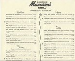 Romano&#39;s Macaroni Grill Dinner Menu Summer 1998  - $21.78