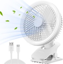 Small Desk Fan, 4-in-1 Clip Fan, USB Portable Table Lamp Fan - 4 Speed S... - $14.50