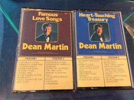 Dean Martin Lot of 2 Vintage Cassette Tapes Love Songs Heart Touching Treasury - £7.44 GBP