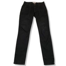 Current Elliott Jeans Size 23 The Combat Stiletto Matte Black Denim Pant... - $34.64