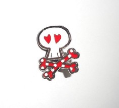 Disney Collectible Pin Sugar Skull Crossbones Minnie Mouse White Red Hearts 2014 - £9.11 GBP