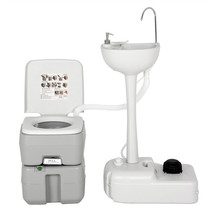 Outdoor Wash Sink And Potable Toilet Set 4.5 Gallon Sink &amp; 5.3 Gallon To... - $339.13