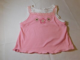 Young Hearts Youth Girls 3T Toddler Tank Top Sleeveless Shirt Top Pink NWOT - £10.27 GBP