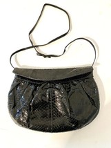 Vintage Sakowitz Leather Handbag Shoulder Purse Converts To Clutch 11x9 Inch - $20.00