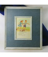 Wall Art Decoupage on Wood Frame Children Roller Skating 15x17 Ready To ... - £32.51 GBP
